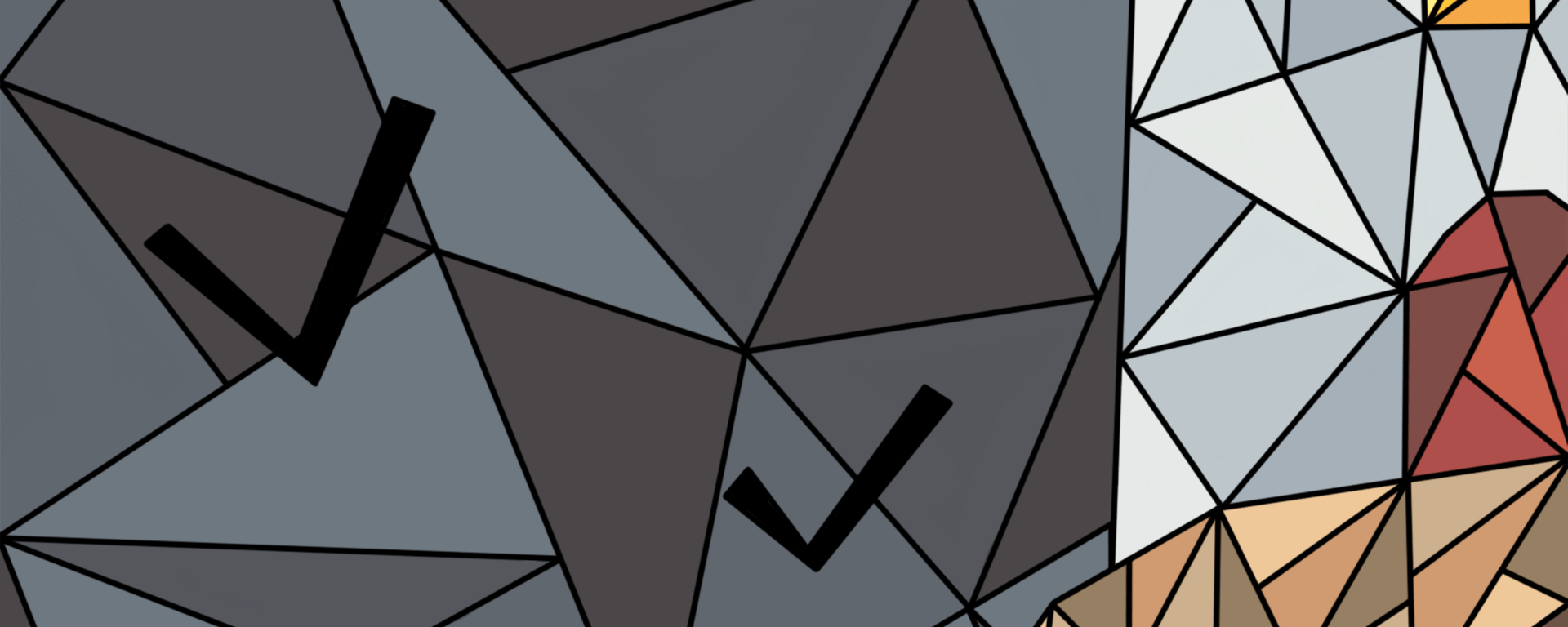 Dessin géométrique d'un phare dans la nuit