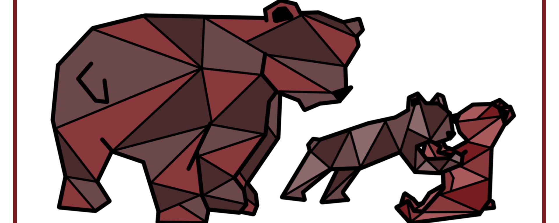 ours marrons brown bears geométrique geometric